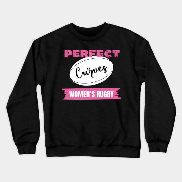 Perfect curves women's rugby Crewneck Sweatshirt by Cherubic